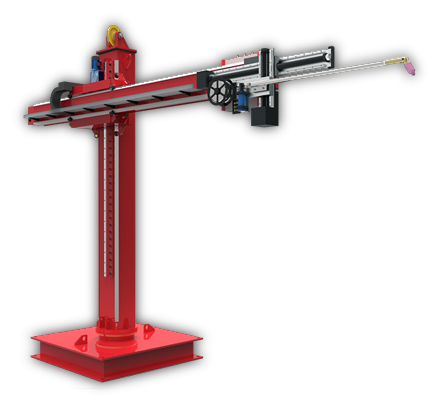 horizontal conventional weld cladding system